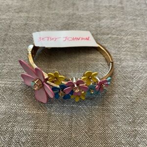 Rare Betsey Johnson Pink and Yellow Floral Bracelet